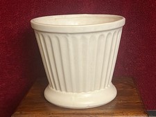 Vintage McCoy Floraline 405 Rectangular Ribbed Planter - 9" White MCM USA