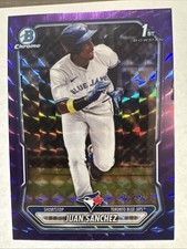 Juan Sanchez 2026 Bowman Chrome 1st Bowman Purple 202/250 Geometric Blue Jays
