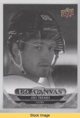 2024-25 Upper Deck Series 1 UD Canvas Black & White Joel Farabee #C-57 READ 1mi6