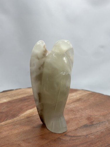 Hand Carved Agate Stone Angel Figurine Unique Colors Crystal Healing