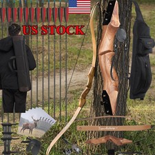 60'' Archery Takedown Recurve Bow 30-50 lbs RH Arrows Set for Shooting Hunting