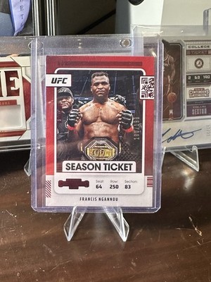 2022 Panini Chronicles UFC Season Ticket Francis Ngannou #104 Red /199