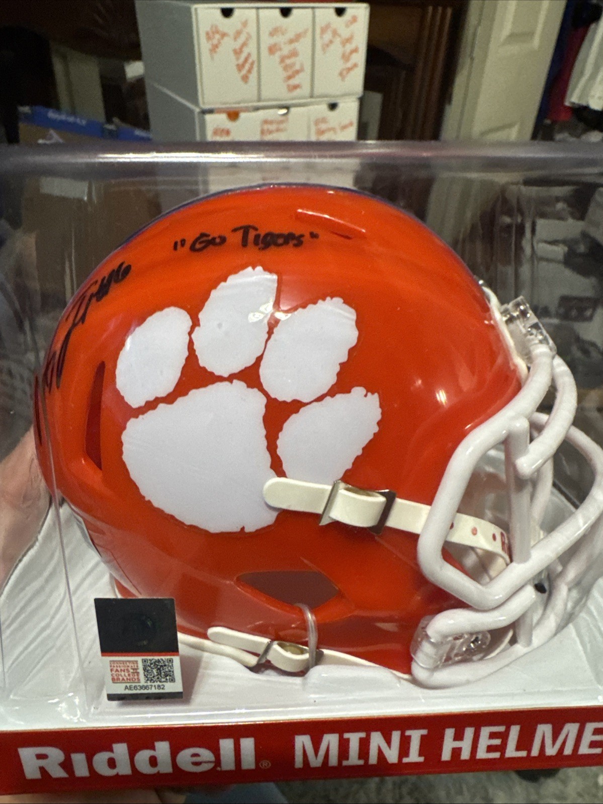 Jacoby Ford Signed Mini Clemson Tiger Mini Helmet