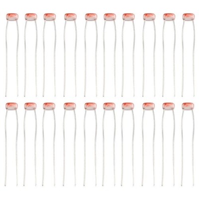  20 Pcs Light-dependent Resistor Photoresistor Electronic Components