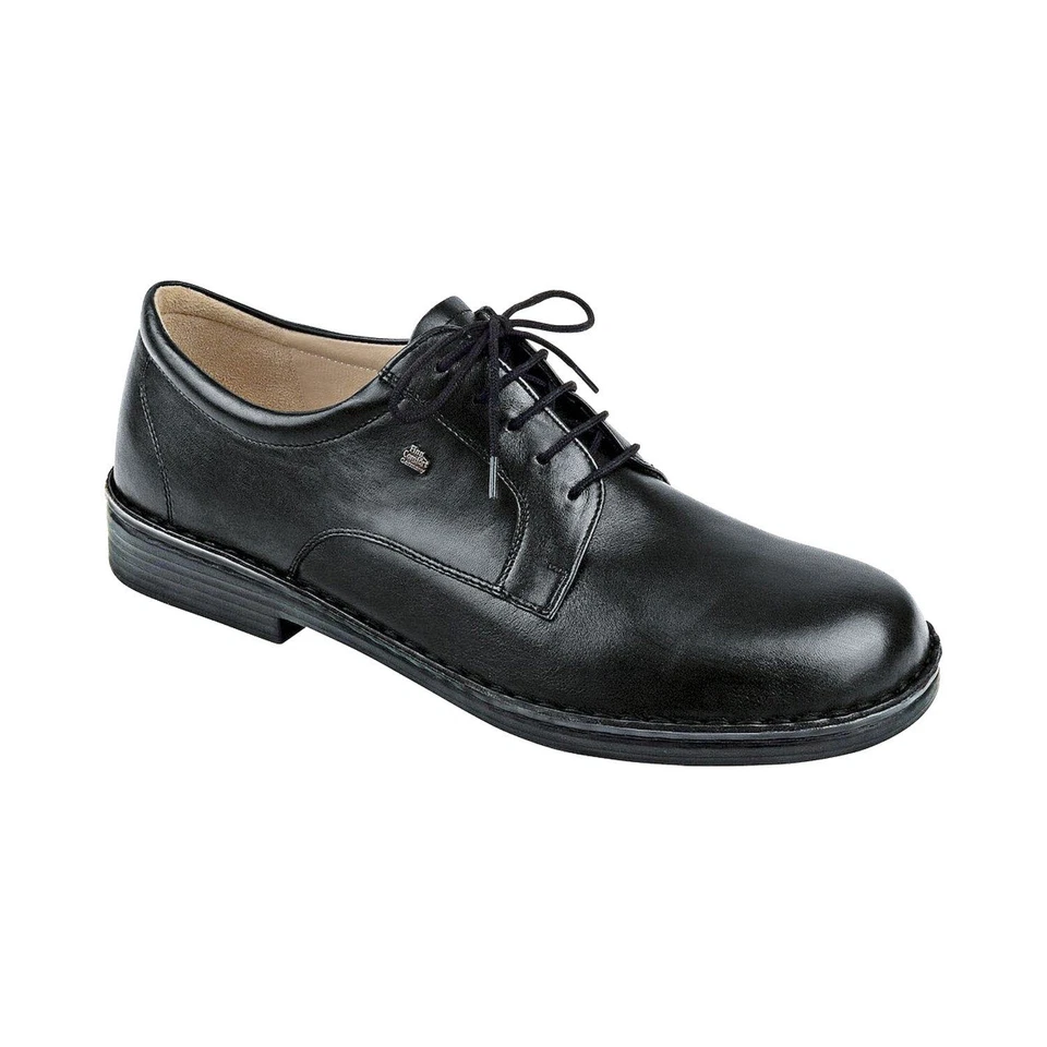 Finn Comfort Milano Noir Chaussures Homme Mi-­Haute Semelle Fixe à Lacets - Photo 1/1