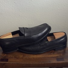 Prada Men Penny Loafers Size Prada 10/ US 11 Black Leather Sole Casual Shoe