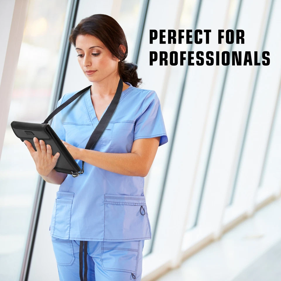 12" Tablet Case with Open Front Design, Rugged Exterior Frame & Adjustable Strap - Image 4 of 4