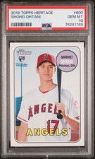 2018 Topps Heritage Shohei Ohtani RC PSA 10 #600 Angels Rookie Card GEM MINT