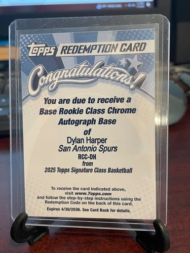 2025 Topps Signature Dylan Harper Base (RAW)
