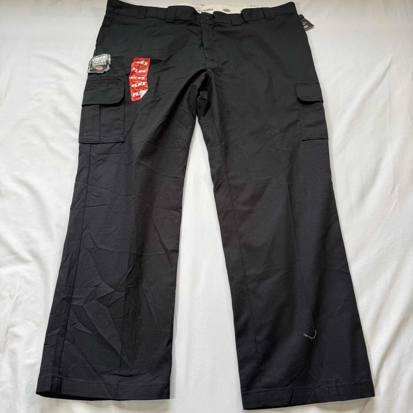 Dickies Cargo Pants Straight Leg Black Tagged 48”x32”