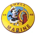 Vintage Shell Gasoline Sign - Felix Gas Pump Service Automobile Motor Oil Sign