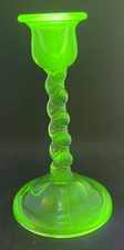 VTG Tiffin? Uranium Single Candlestick Holder...