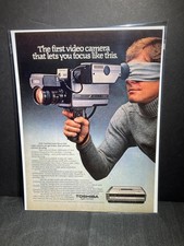 1981 Vintage Original Print Ad TOSHIBA video camera