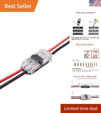 Low Voltage Wire Connectors, Quick Solderless Wire Splice Connector, 2 Way Sm...