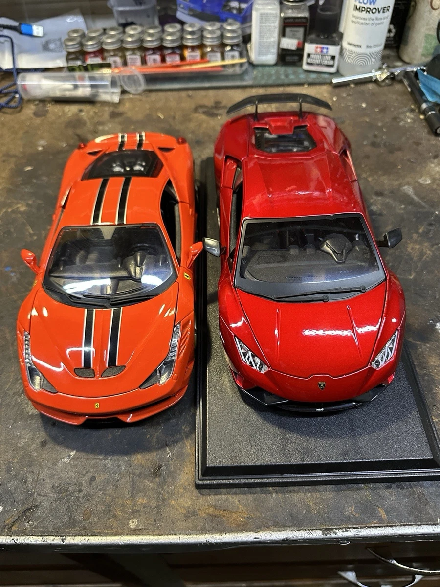 Maisto FerrariとLamborghini 1/18ミニカー2点セット 25+ Maisto Lamborghini Car 1:18 Scale Diecast & Toy Vehicles for