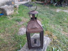 lanterne tôle et verre d'origine aiguilleurs SNCF? XXe siècle n°2 porte avec clé