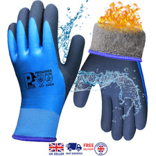 ProGanda Waterproof Thermal Winter Work Gloves Blue L Outdoor Cold