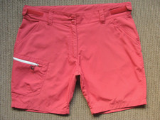 NEOMONDO BLEKINGE CORAL COLOR MICROFIBRE SOFTSHELL HIKING SHORTS WOMEN'S Sz. XL