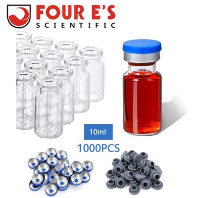 1000pcs Headspace Vials 10ml Capacity Borosilicate Glass Vials Clear Flat Bottom