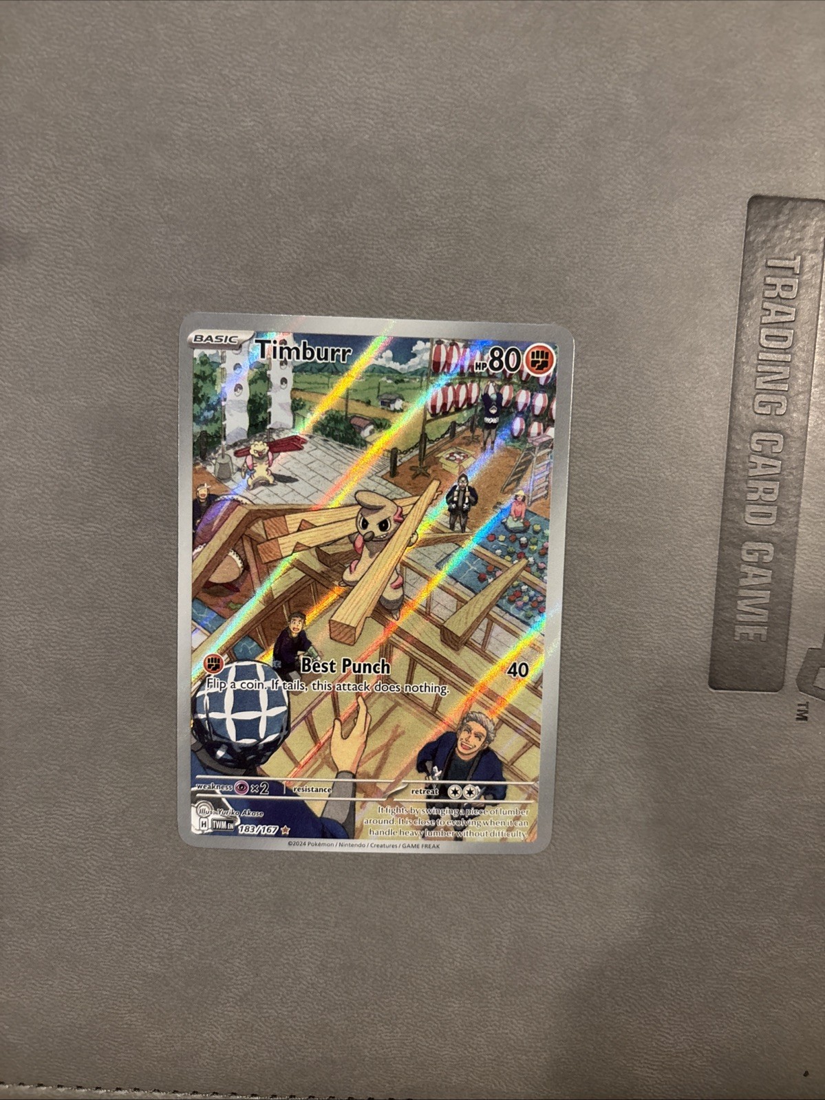 Pokemon Timburr Illustration Rare SV06: Twilight Masquerade 183/167 NM
