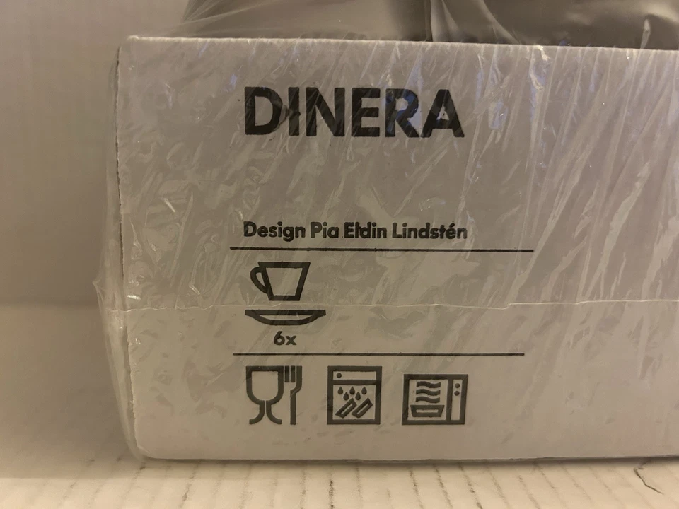 NUEVO EN CAJA IKEA DINERA 400.630.95, 6x tazas y platillos de café beige mate Foto 2 de 4