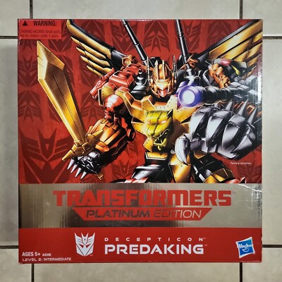 TRANSFORMERS G1 PREDAKING REISSUE VERY RARE! DECEPTICON TOY PLATINUM PREDACONS