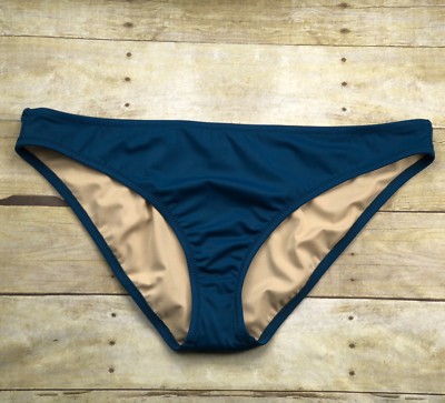 NWOT NEW J.Crew Lowrider Bikini Bottoms Dark Blue #10276 cute swim suit 