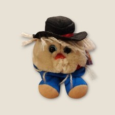 SWIBCO Puffkins Patches The Scarecrow 5  Stuffed Plush Beanie 1994 Vintage