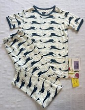 KicKee Pants Natural Mermaids Bamboo Pajama Set Pj  s Size 8 New 2017 Sold Out