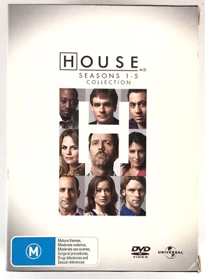 House, M.D.~ Season 1-5 Box Set (DVD, 2006) Reg - 4 (Most Seasons R 2, 4, 5) NEW