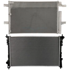 Radiator&Condenser Cooling Kit For 2011-2014 Ford Edge 2011 Lincoln MKX 3.7L V6
