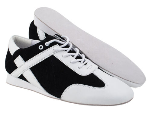 Black White Leather Dance Shoes Salsa Latin Bachata Merengue Men's Very  Fine | eBay