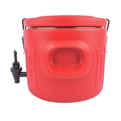 Portable Water Cooler with Handles Outdoors Water Red 2.6 Gallon Stainless Steel