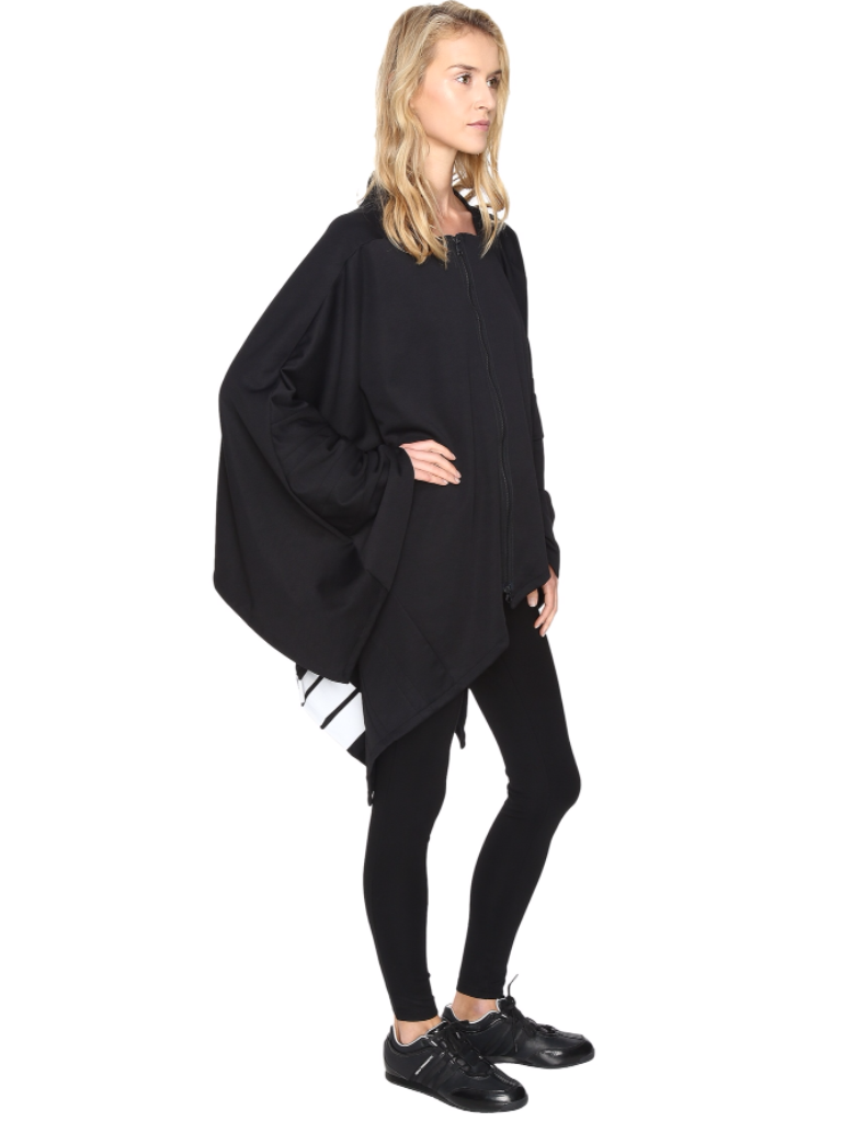 adidas Y-3 by Yohji Yamamoto 3 Stripes Black Poncho