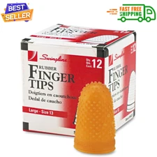 Swingline Rubber Finger Tips 13 (Large) Amber Dozen - 12 Pack