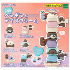 Epoch Capsule Gashapon Penguin and Ice Cream Full Set 6 pieces