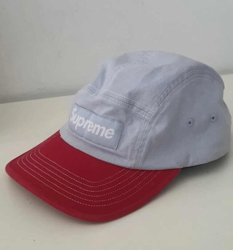 Casquette de camp SS22 Supreme 2 tons sergé rouge bleu clair rouge