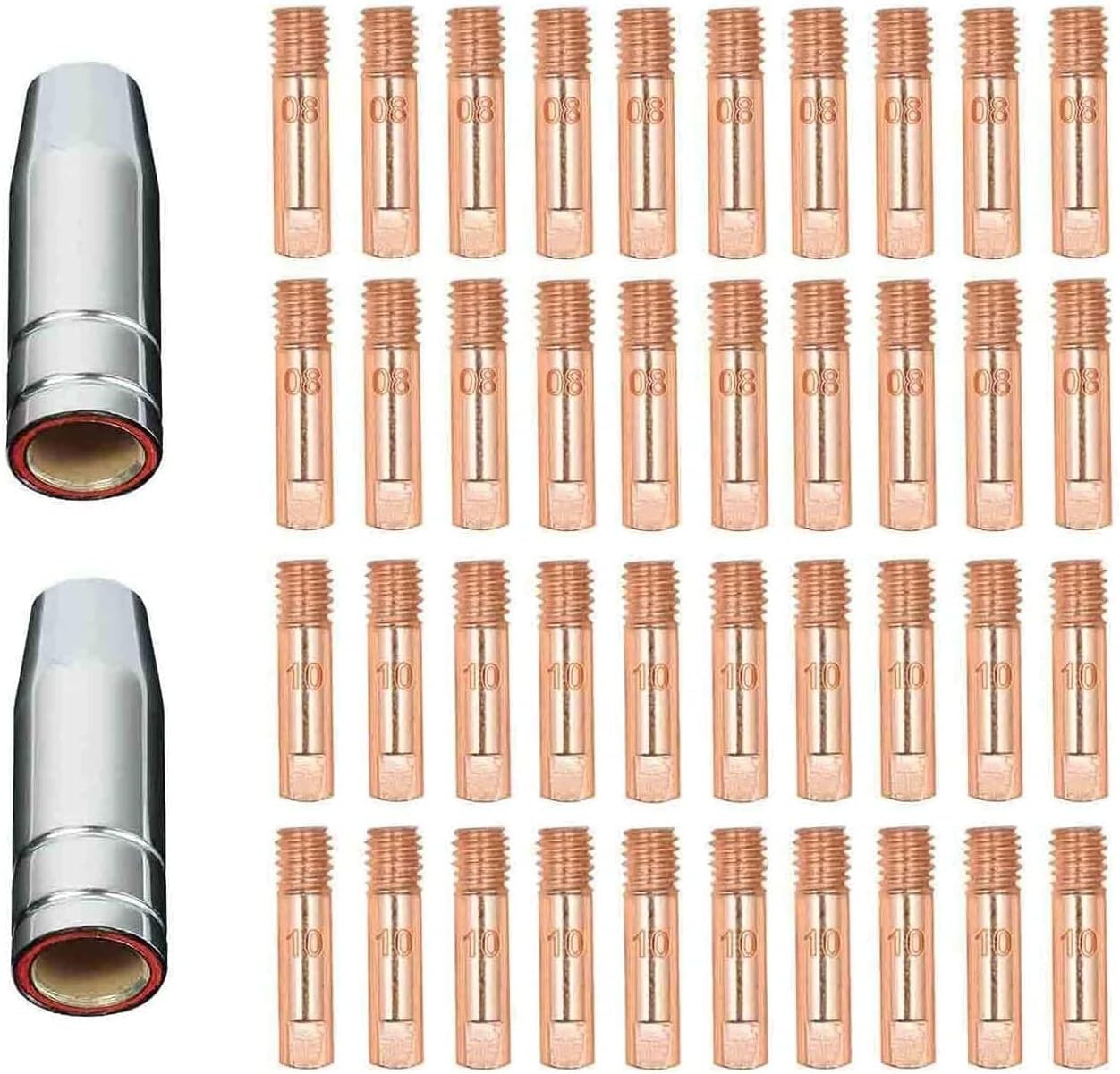 Reboot Mig Welder Consumable Set Mig Torch Contact Tips Gas Nozzles