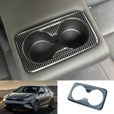 For Kia Forte 19-2024  Carbon Fiber Steel Rear Armrest Water Cup Holder Panel