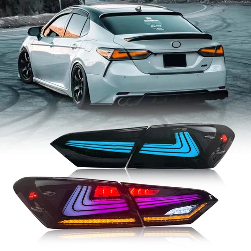 RGB LED Rear Tail Light Fit For Toyota Camry 2018-2023 Lexus Style Animation DRL - Picture 4 of 20