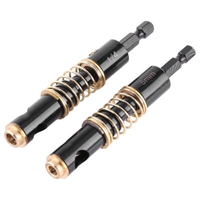 2PCS 5mm 1/4'' Hex Shank Center Drill Bit Set Wood Hole Opener Reaming Tools