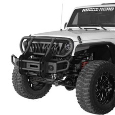 Offroad Steel Front Bumper W Grille Guard Fit 2007-2018 Jeep Wrangler Jk Black Offroad Steel Front Bumper W Grille Guard Fit 2007-2018 Jeep Wrangler Jk Black