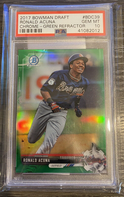 2017topps bowman Ronald 振り切れ Acuna Jr. psa10