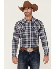 GIBSON TRADING CO western shirt marble pearl snaps no iron lightweight mens XL