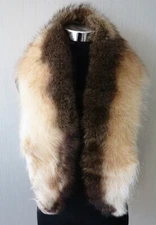100% real American raccoon fur collar / wrap /scarf jacket collar  120*16cm
