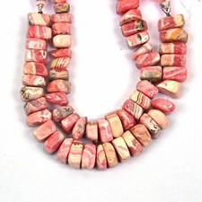 Natural Rhodonite Beads 7 Inch Strand 7x9-8x12 MM Beads Smooth Tumble Shape Bead