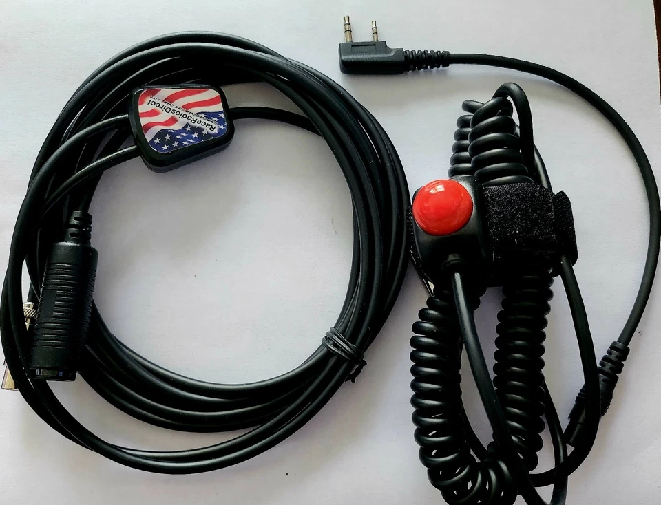 RACERADIOSDIRECT.COM IMSA CAR HARNESS[6'LONG] W/BAOFENG KENWOOD JUMPER W/PTT