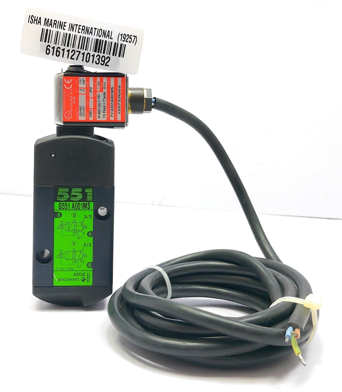 Vanne À Solénoïde Asco Joucomatic G551A001Ms