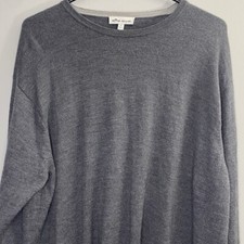 Peter Millar Men  s Merino Wool Silk Nylon Blend Gray Pullover Sweater Sz XL