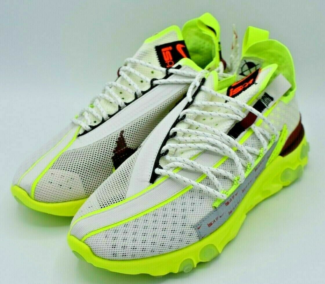 nike react runner ispa platinum tint volt glow team red